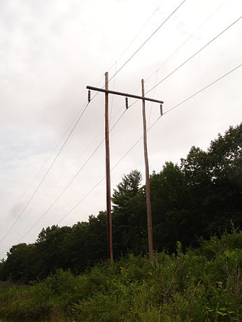 115 kV H-frame transmission tower