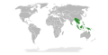 Range of the tribe Xanthophylleae