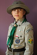 ZHP Polish Scouting Association Brownie in uniform.jpg