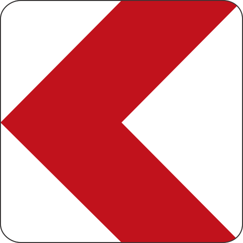 File:Zeichen 625-10 - Richtungstafel in Kurven (Aufstellung rechts), 500x500; StVO 1992.svg