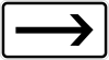 Zusatzzeichen 1000-20 - Richtungsangaben durch Pfeile, rechtsweisend, StVO 1992.svg