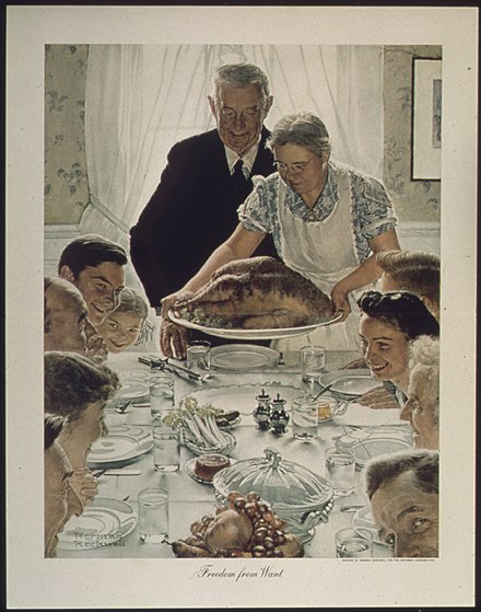 Freedom from Want of painter Norman Rockwell of 1943