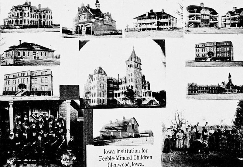 File:"Iowa Institution for Feeble-Minded Children" "Glenwood, Iowa" in 1905 from the Redbook-1905 (30GA) (page 292 crop).jpg