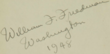signature de William F. Friedman