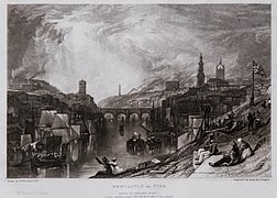 Newcastle-on-Tyne Mezzotint on paper by Thomas Lupton after William Turner - Tate Britain