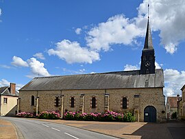 The church in Sainte-Scolasse-sur-Sarthe