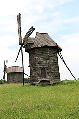 Вітряк з рубленим восьмериком із села Смолин Чернігівської області, Музей у Пирогові.