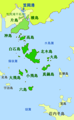 笠岡諸島: 概要, 笠岡諸島の島の一覧, 地勢