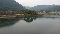 錦川位於錦帶橋附近區域