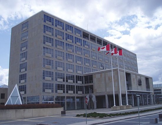 John G. Diefenbaker Building, 111 Sussex Avenue, is home to most of the employees working on international trade. It also hosts a number of secondary and support offices