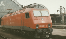 Die 156 001 schon mit neuer Nummer 1995 in Dresden