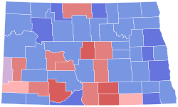 Tahun 1968 North Dakota gubernur hasil pemilihan peta oleh county.svg