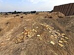 Scattered bricks near the north-east side of the ziggurat