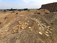 Scattered bricks near the north-east side of the ziggurat