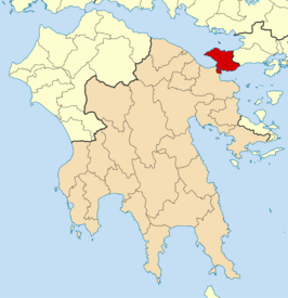 Kaart van Loutraki-Agioi Theodoroi
