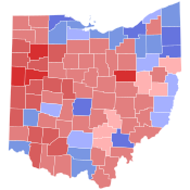 2012 United States Senate election in Ohio results map by county.svg