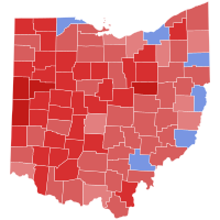 2014 Ohio Attorney General election results map by county.svg