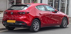 Vista trasera del Mazda3