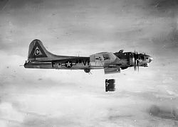 B-17 přezdívaný „Létající pevnost“. Letoun stejného typu se zřítil u Čemin.