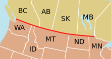 49th parallel US Canada border.svg