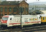 The Adtranz (AEG) prototype electric locomotive "12X" at Trier Central Station in 1996