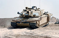 A Challenger 2 crosses into Iraq. 21-03-2003 MOD 45142823.jpg