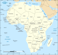 Map of the African continent Also : blank version Portuguese