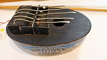 African kalimba made from a food can African music instrument made from a can 01.jpg