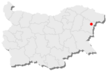 Karte von Bulgarien, Position von Aksakowo hervorgehoben