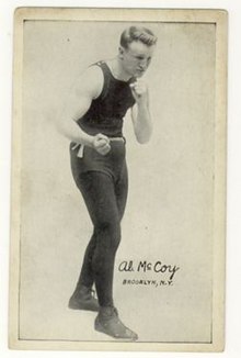 American boxer Al McCoy standing in the southpaw stance AlMcCoy boxer.jpg