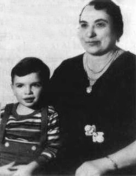 The young Capone with his mother