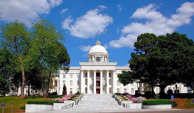 O Capitolio d'Alabama en Montgomery