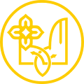 Знак Святаполка Уладзіміравіча: двузуб, левы канец якога завершаны крыжом.