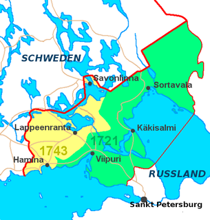 Old Finland Territory that Russia gained from Sweden in the Great Northern and Russo-Swedish wars