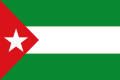 Bandera de Juventudes Andalucistas, históricamente utilizada por el Partido Socialista de Andalucía (PSA) hasta su transformación en el Partido Andalucista.