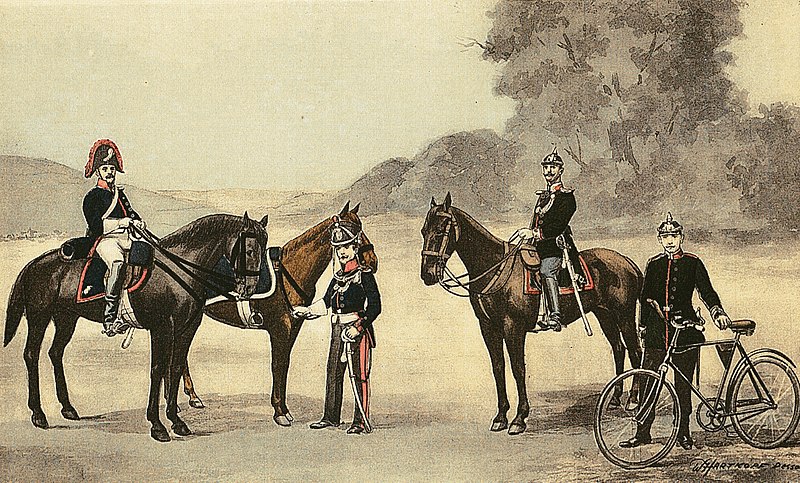Datei:Anhaltische Gendarmen und Angehörige der Jägerbrigade 1810 bis 1910.jpg