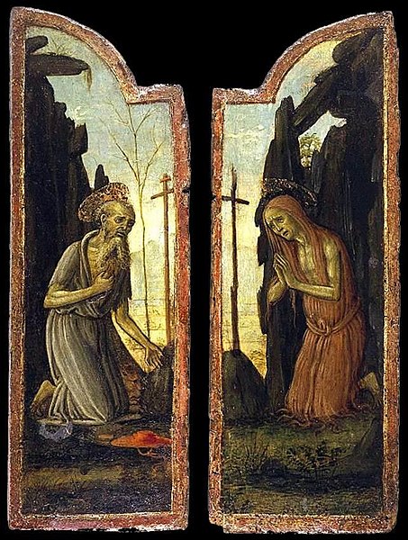 File:Arcangelo Di Jacopo Del Sellaio - St Jerome and St Mary of Egypt - WGA00789.jpg