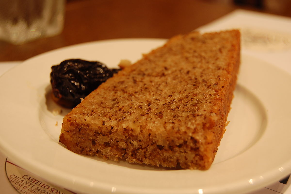 Chestnut, Chocolate Almond Cake With Spiced Pears