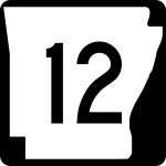 Arkansas State Route 12 road sign