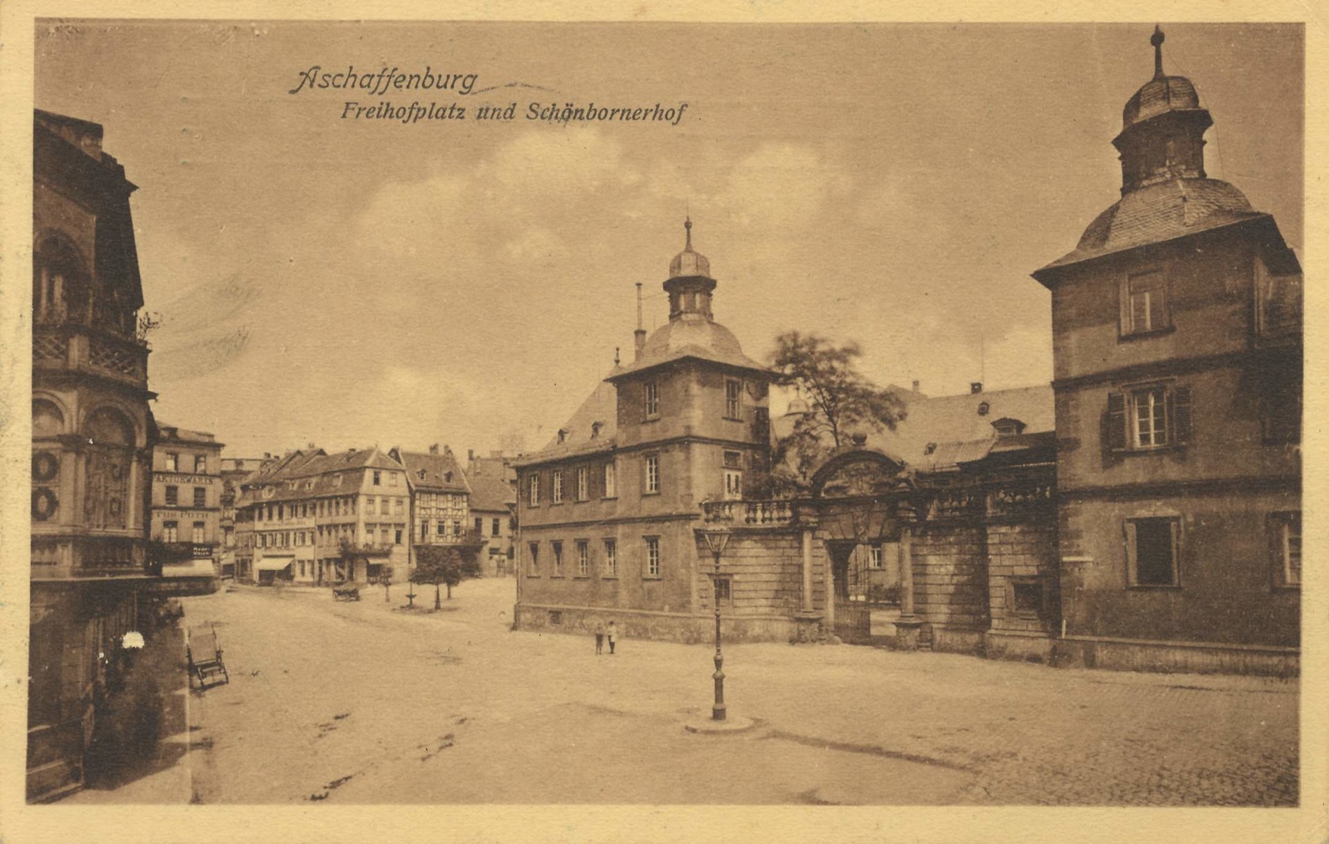 Aschaffenburg, Bayern - Freihofplatz und Schönbornerhof (Zeno Ansichtskarten).jpg