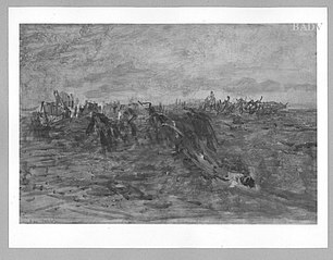 Sketch: Transport of Wounded soldiers