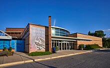 The outside of the College Park Aviation museum. Aviation museum College Park MD.jpg