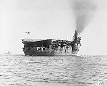 The carrier conducting landing trials in April–June 1927 with a Gourdou-Leseurre GL.22ET.1 trainer