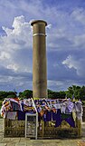 Ashoka pillar adjacent to the temple BRP Lumbini Ashoka pillar.jpg