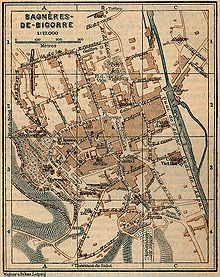 Plan de Bagnères au XIXe siècle.