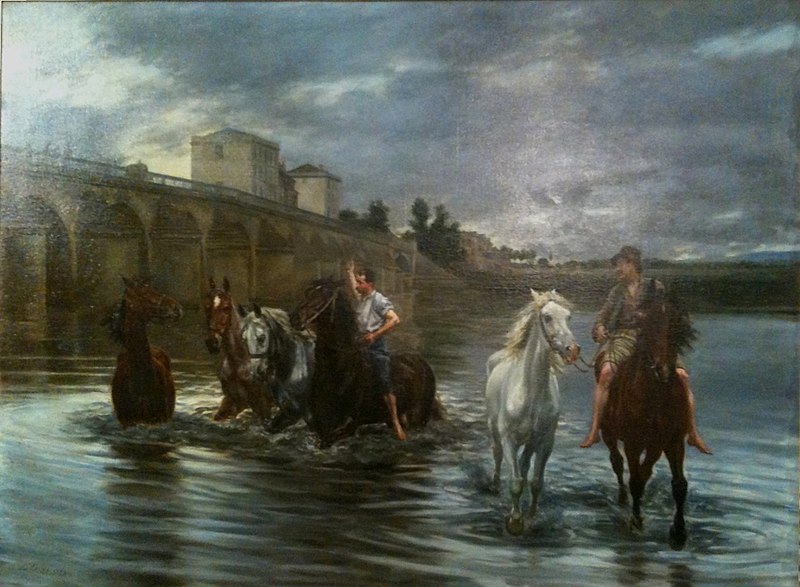File:Bain des chevaux sous le pont de Poissy 1893.jpg