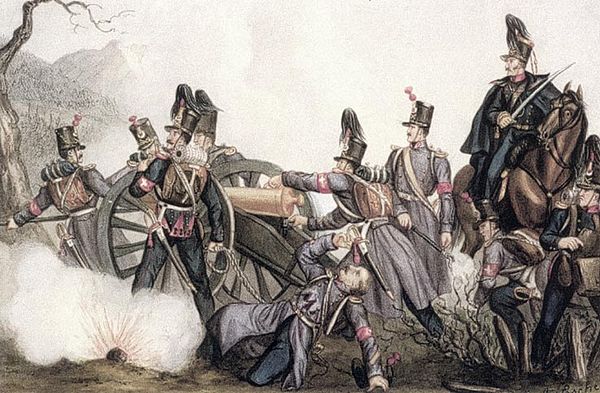 The federal troops during the Sonderbund war