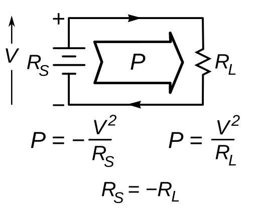 Battery and resistor circuit