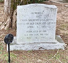 Battle of Ebenezer Church Union Dead Memorial, erected by the United Daughters of the Confederacy Battle of Ebenezer Church Union Dead Memorial.jpg