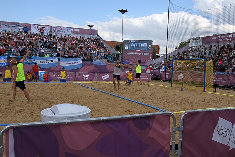 File:Beach handball at the 2018 Summer Youth Olympics – Boys Gold Medal Match 356.jpg